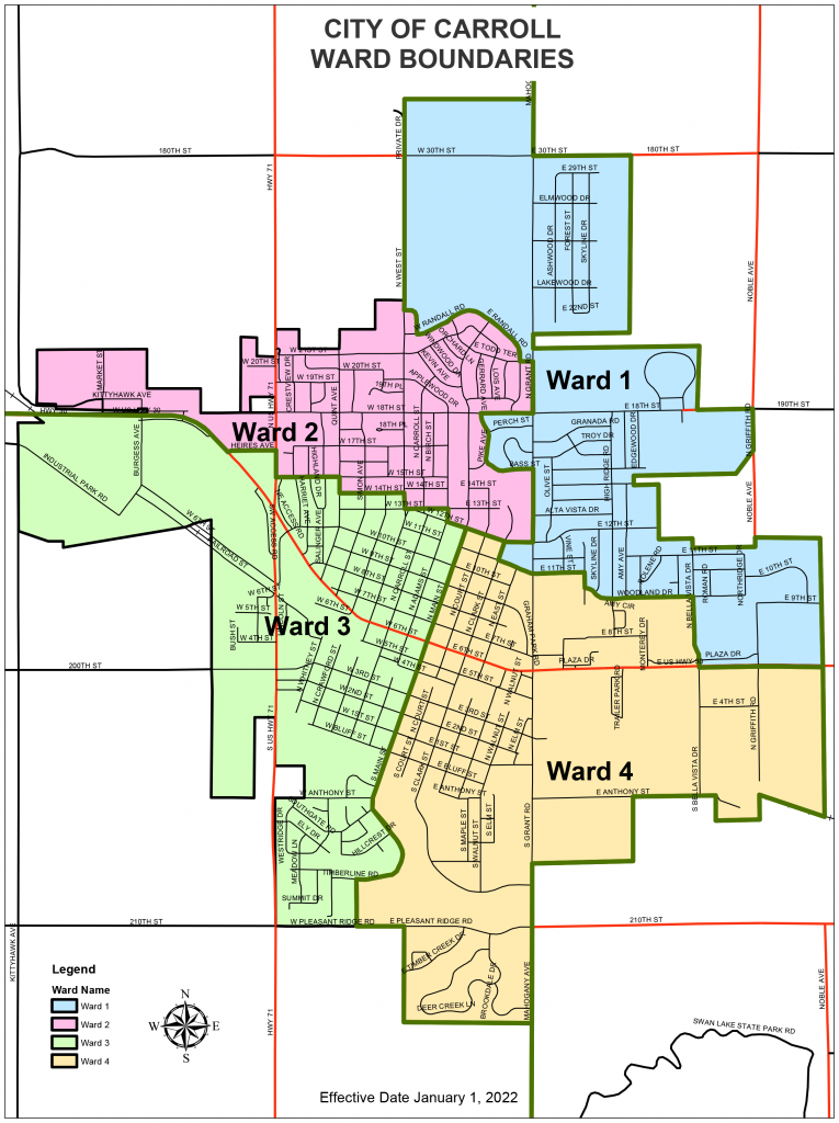 Elections & Ward Map | City Of Carroll, Iowa | Official Website